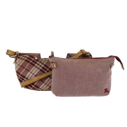 Burberry Nova Label Canvas Red Shoulder Bag