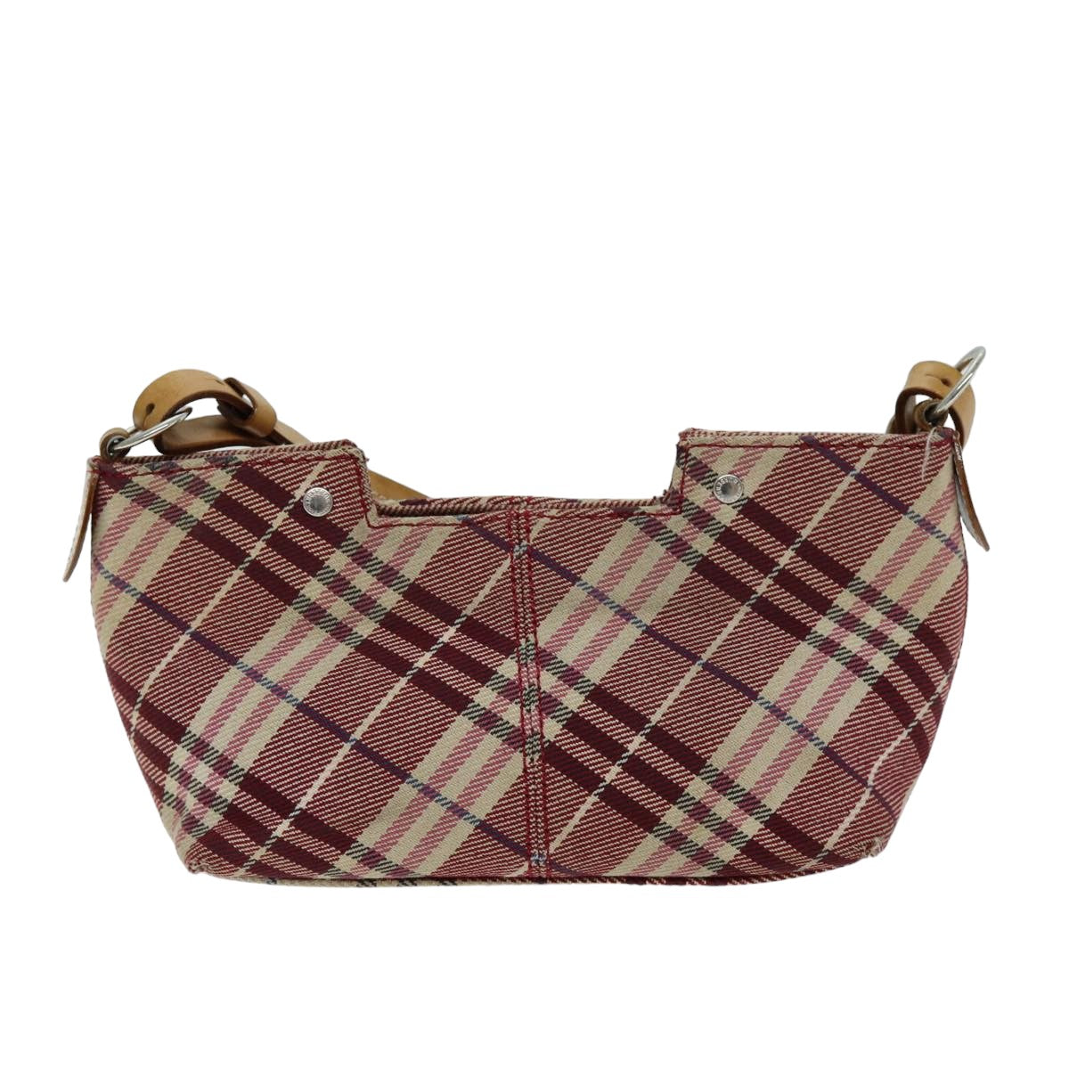 Burberry Nova Label Canvas Red Shoulder Bag