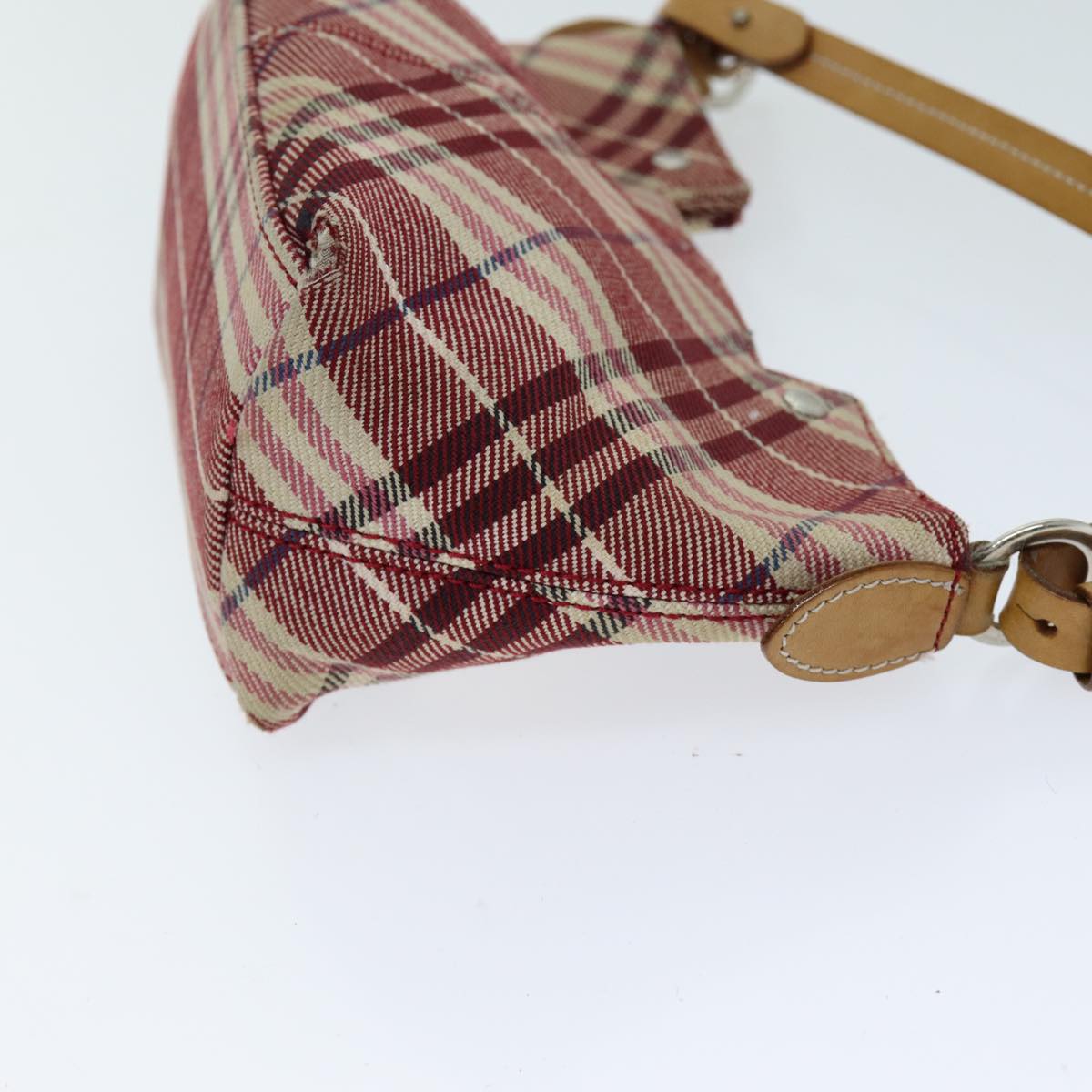 Burberry Nova Label Canvas Red Shoulder Bag