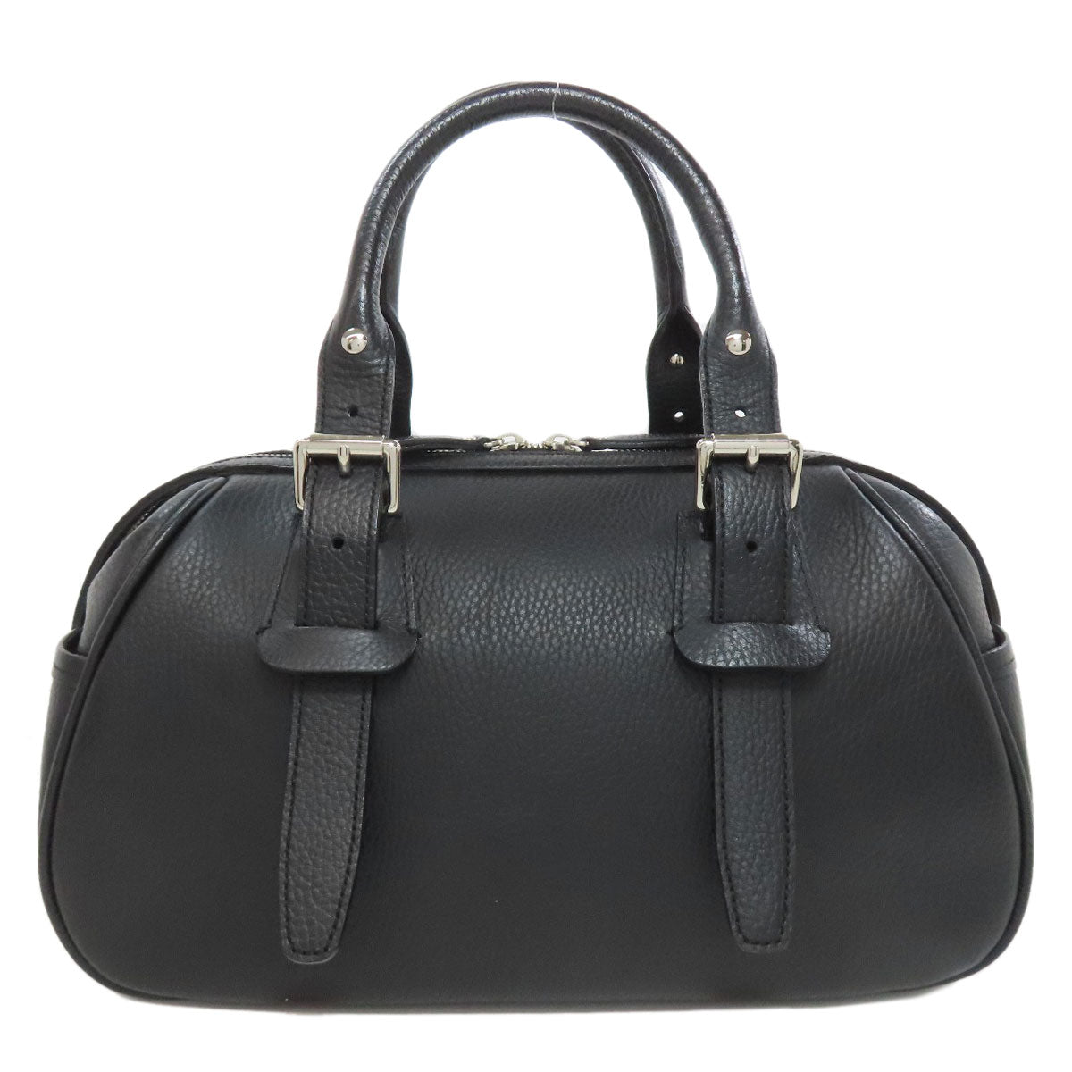 BURBERRY Tote Bag leather black Mini Boston Duffel bag