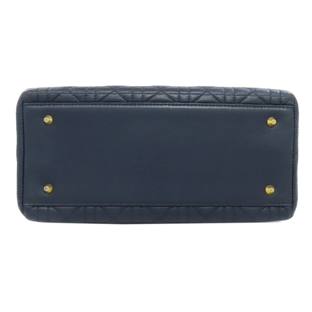 Christian Dior Handbag Calfskin Navy Lady Dior 2WAY Women Rovelle Bags