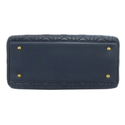 Christian Dior Handbag Calfskin Navy Lady Dior 2WAY Women Rovelle Bags