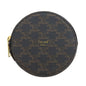 CELINE Coin case PVC Dark brown TriomphePattern Women