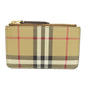 BURBERRY Coin case leather beige Nova Check