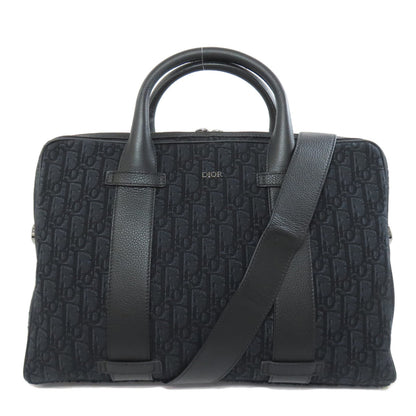 Christian Dior Business bag canvas black Trotter Pattern 2WAY Rovelle Bags