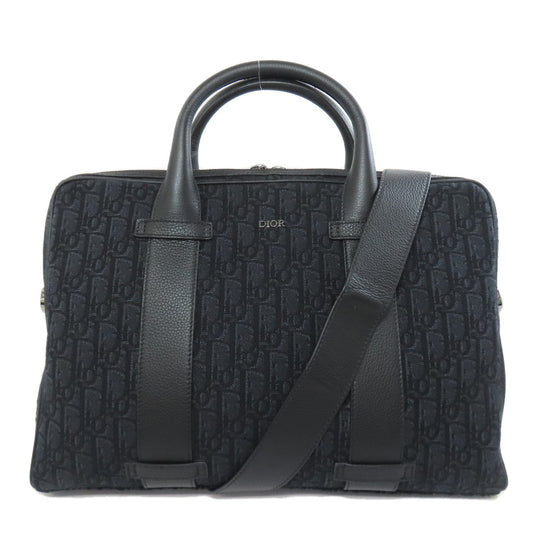 Christian Dior Business bag canvas black Trotter Pattern 2WAY Rovelle Bags