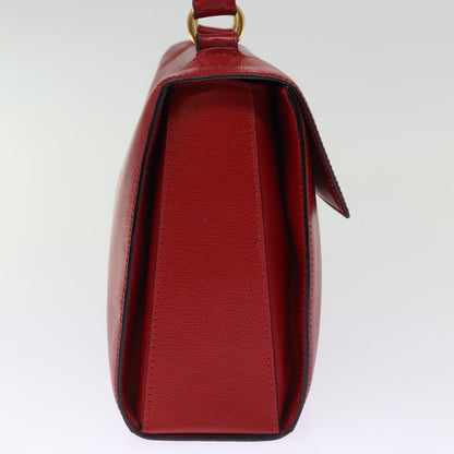 Luxury CELINE Hand Bag Leather 2way Red 75818