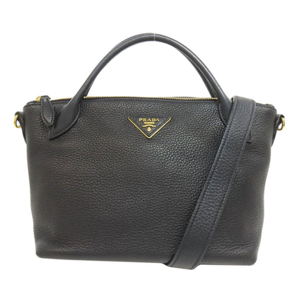 Prada Handbag Calfskin Black 2Way Rovelle Bags