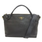 Prada Handbag Calfskin Black 2Way Rovelle Bags