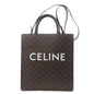 CELINE Handbag PVC Brown Vertical Cabas Triomphe 2WAY