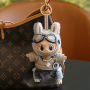 (Baby + clothes) Sitting party baby clothes plush vinyl face doll bag pendant girl gift