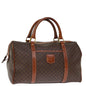 Luxury CELINE Macadam Canvas Boston Bag PVC Leather Brown 76021