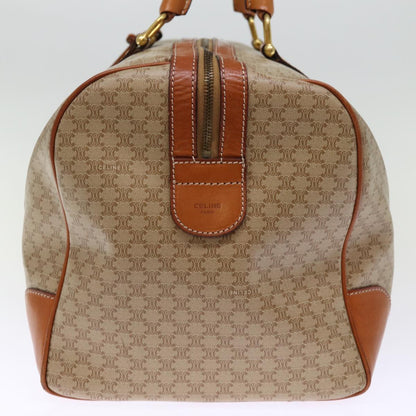 Luxury CELINE Macadam Canvas Boston Bag Beige 76023
