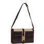 Luxury CELINE Shoulder Bag Canvas Leather Beige 76079