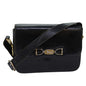 Luxury CELINE Shoulder Bag Leather Black 76080