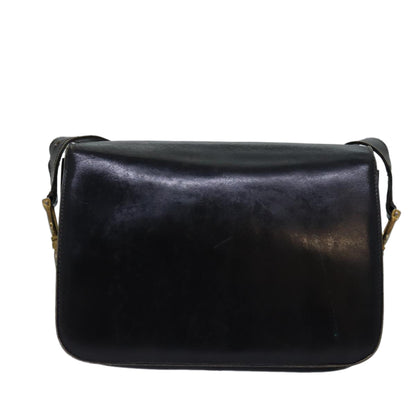 Luxury CELINE Shoulder Bag Leather Black 76080
