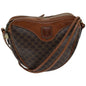 Luxury CELINE Macadam Canvas Shoulder Bag PVC Brown 76083