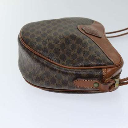 Luxury CELINE Macadam Canvas Shoulder Bag PVC Brown 76083