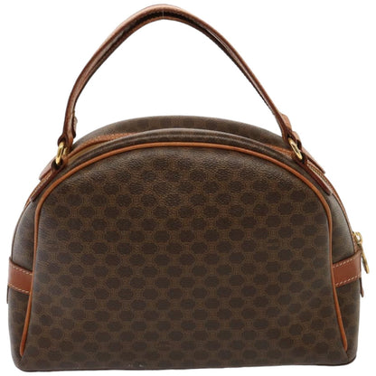 Luxury CELINE Macadam Canvas Hand Bag PVC Brown 76084
