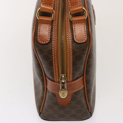 Luxury CELINE Macadam Canvas Hand Bag PVC Brown 76084