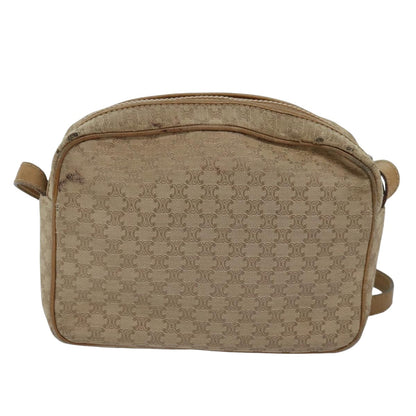 Luxury CELINE Macadam Canvas Shoulder Bag Beige 76085