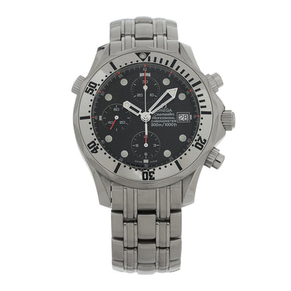 Stainless Steel 42mm Seamaster 300M Chronograph Diver Automatic Watch Black 2598.80.00