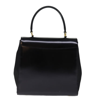 Luxury CELINE Hand Bag Patent leather 2way Black 76412
