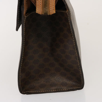 Luxury CELINE Macadam Canvas Hand Bag PVC Leather Brown 76413