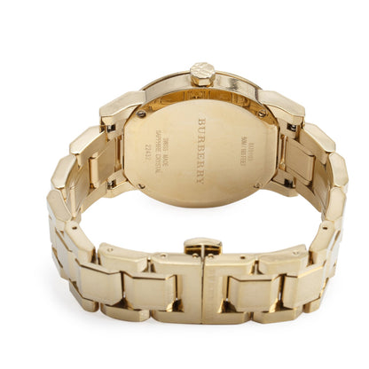 Burberry Gold-Plated Stainless Steel BU9103 34 MM The City Quartz Watch Silver Dial