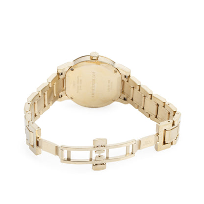 Burberry Gold-Plated Stainless Steel BU9103 34 MM The City Quartz Watch Silver Dial
