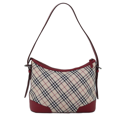 Burberry Nova Auth Canvas Red Shoulder Bag