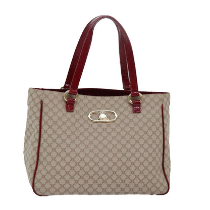 Luxury CELINE Macadam Canvas Hand Bag Beige 76899