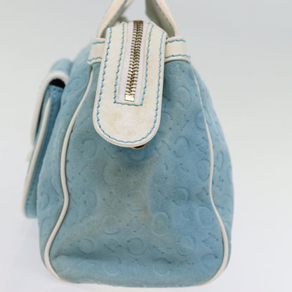 Luxury CELINE C Macadam Canvas Hand Bag Blue 76997