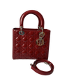 Lady Dior Medium Bag Red Patent Leather Rovelle Bags