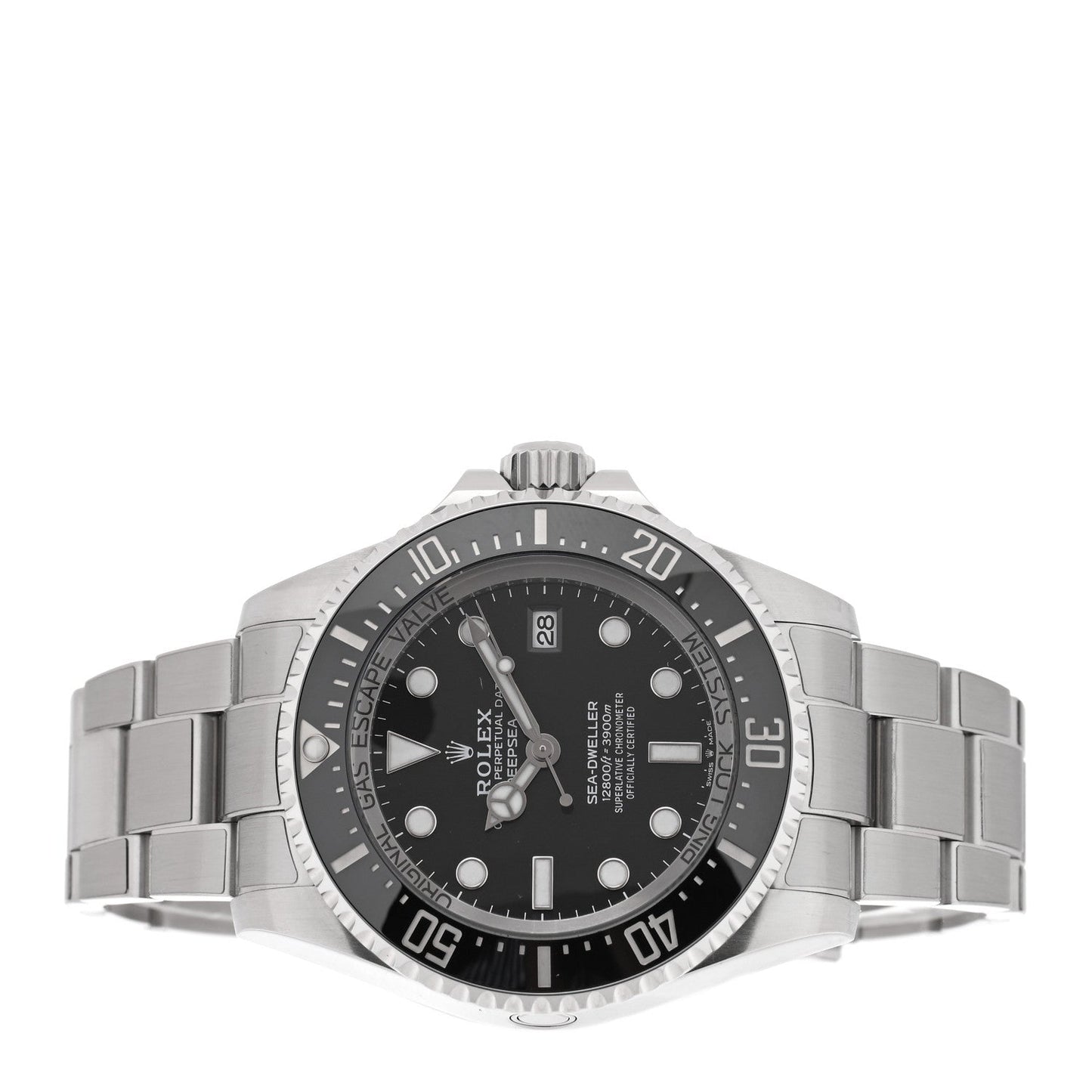 Stainless Steel 44mm Oyster Perpetual Date Sea-Dweller Deepsea Watch Intense Black 136660