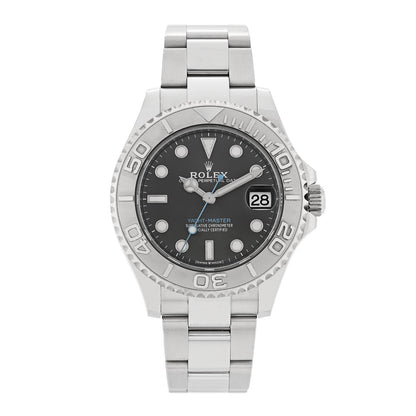 Stainless Steel Platinum 37mm Oyster Perpetual Date Yacht-Master Watch Slate 268622