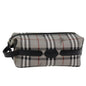 Luxury BurberrySs Nova Check Clutch Bag PVC Gray Auth 77007