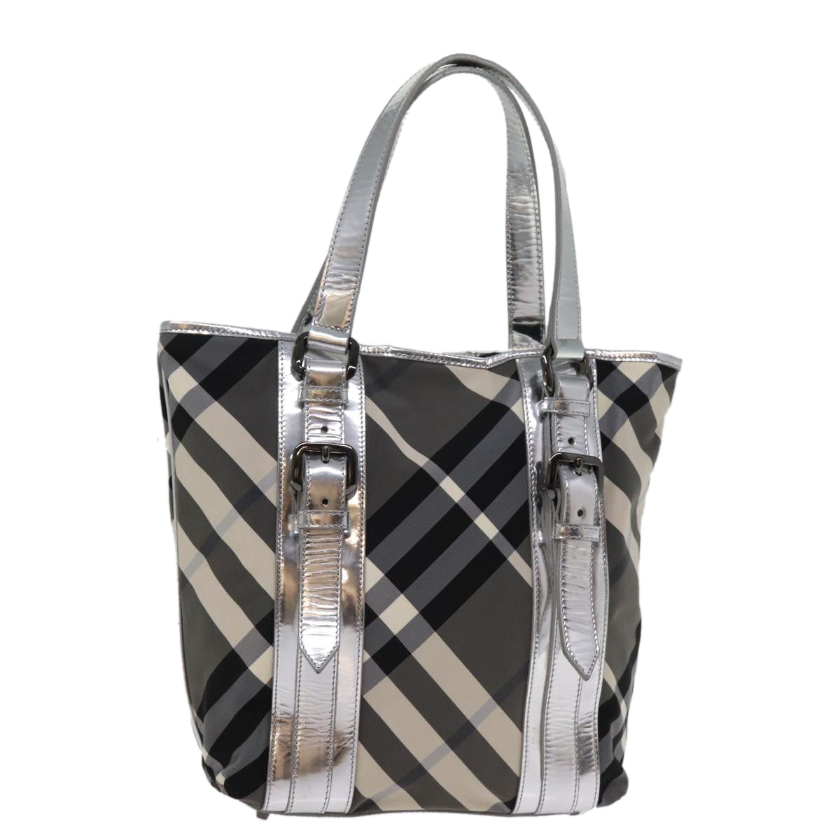 Burberry Nova Auth Nylon Gray Tote Bag