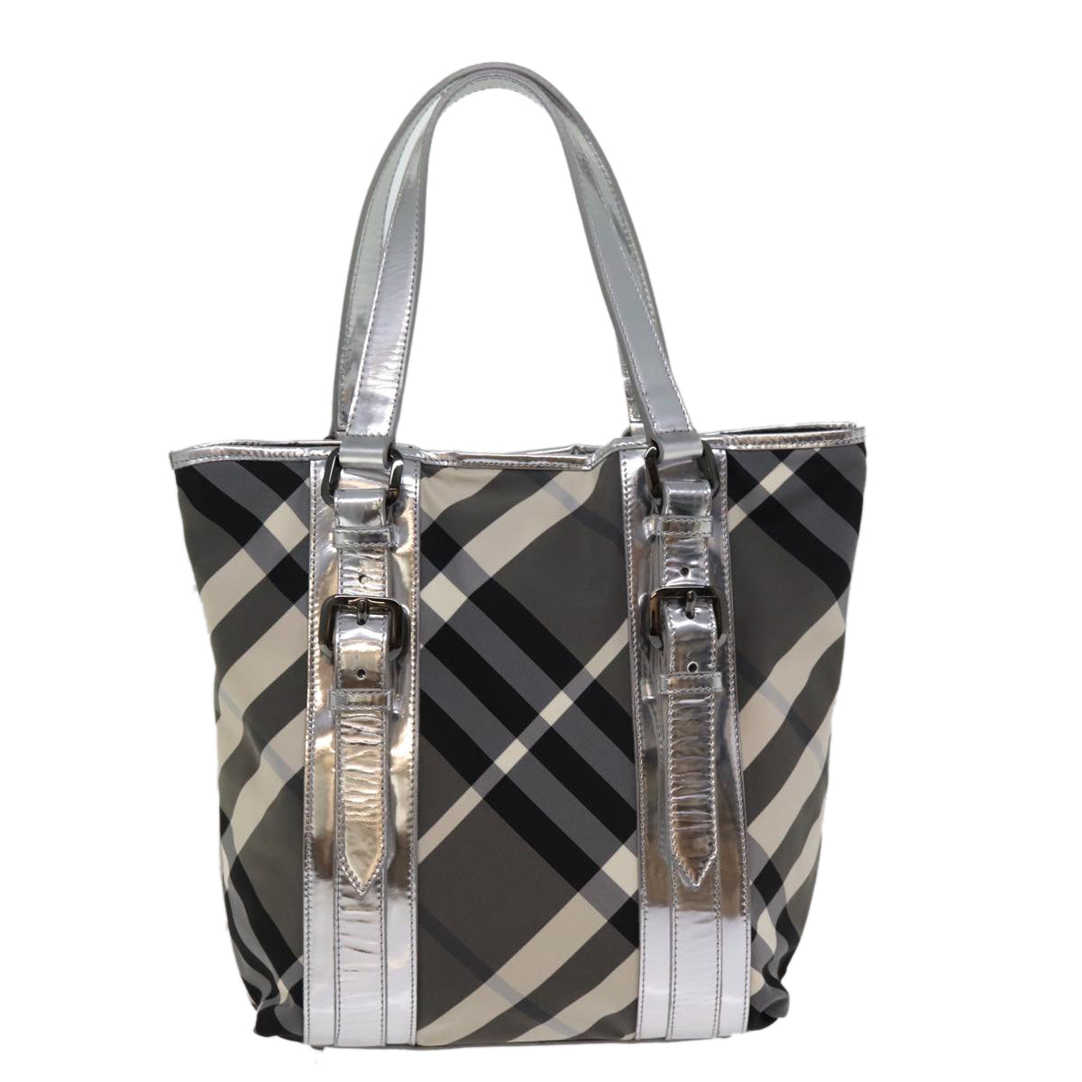 Burberry Nova Auth Nylon Gray Tote Bag