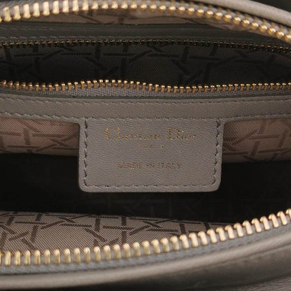 Lady Dior Grey Medium Lambskin Cannage Leather Handbag ABC Strap Rovelle Bags