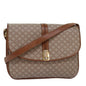Luxury CELINE Macadam Canvas Shoulder Bag Beige 77325