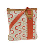 Luxury CELINE C Macadam Canvas Shoulder Bag Orange 77327