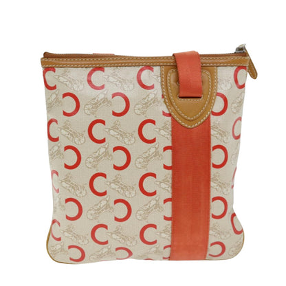 Luxury CELINE C Macadam Canvas Shoulder Bag Orange 77327