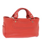 Luxury CELINE Hand Bag Leather Red 77382