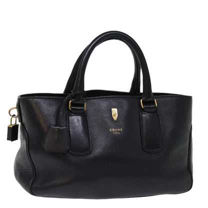 Luxury CELINE Hand Bag Leather Black 77383