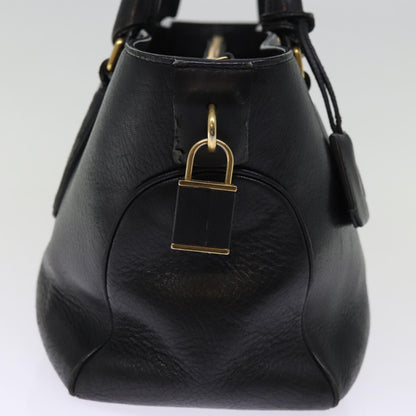 Luxury CELINE Hand Bag Leather Black 77383