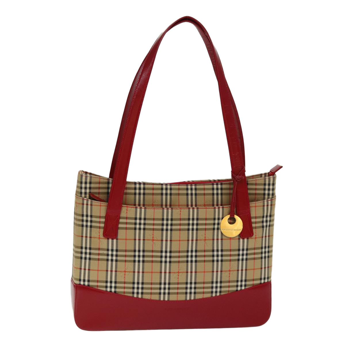 Burberry Nova Auth Leather Beige Tote Bag Style 4