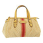 Luxury CELINE Macadam Canvas Hand Bag Beige 77703
