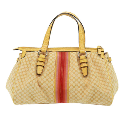 Luxury CELINE Macadam Canvas Hand Bag Beige 77703