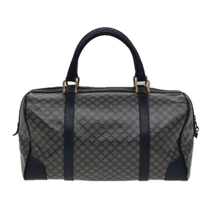 Luxury CELINE Macadam Canvas Boston Bag Navy 77711